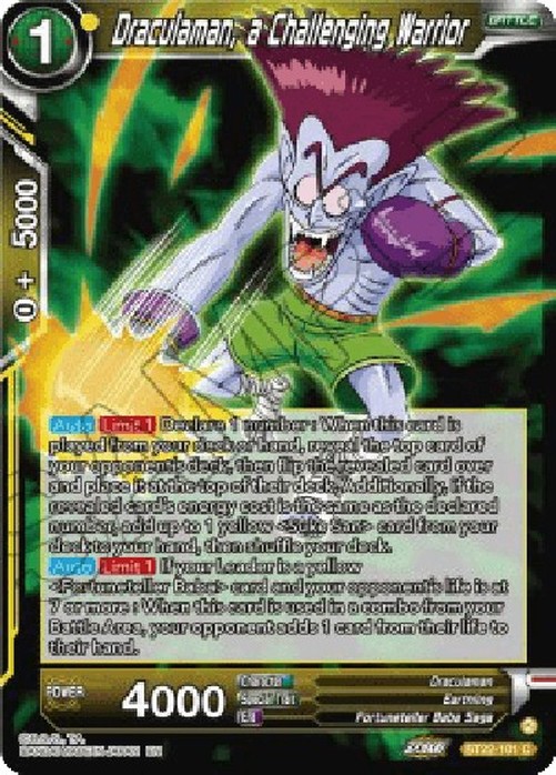 Dragon Ball Super Draculaman, a Challenging Warrior