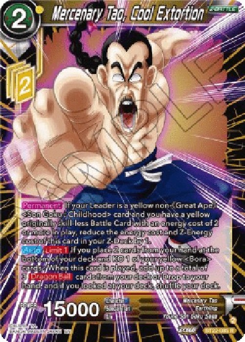 Dragon Ball Super Mercenary Tao, Cool Extortion
