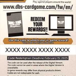 Dragon Ball Super Online Code Card (Booster)