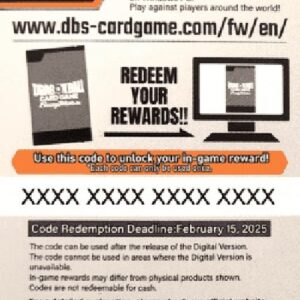 Dragon Ball Super Online Code Card (Starter Deck)