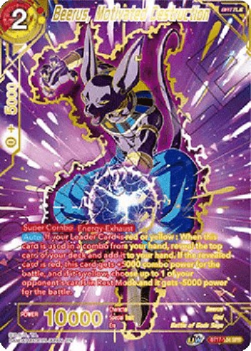 Dragon Ball Super Beerus, Motivated Destruction (V.2 - Special Rare)