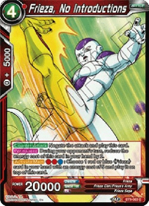 Dragon Ball Super BT9P Frieza, No Introductions