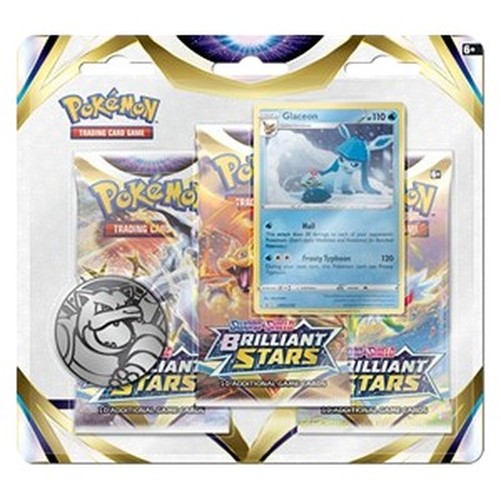 Pokemon Brilliant Stars: Glaceon 3-Pack Blister