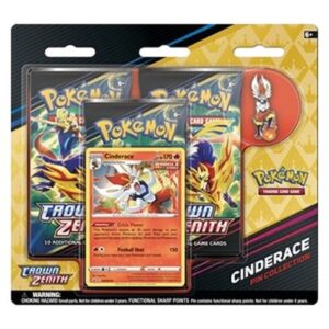 Pokemon Crown Zenith: Cinderace Pin Collection 3-Pack Blister