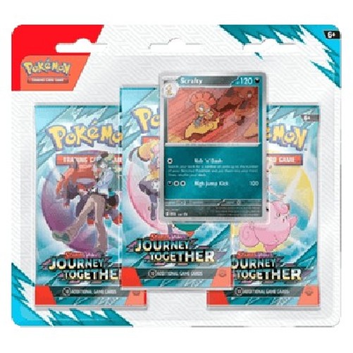Pokemon Journey Together: Scrafty 3-Pack Blister