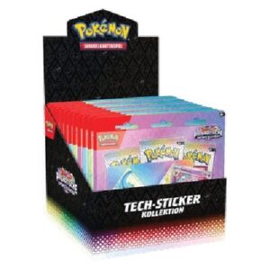 Pokemon Prismatic Evolutions: Tech Sticker Collection Display
