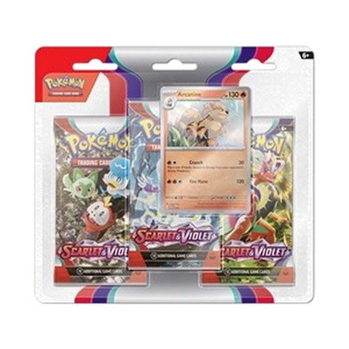 Pokemon Scarlet & Violet: Arcanine 3-Pack Blister