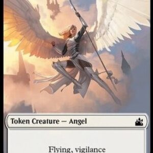 Magic: The Gathering Angel Token (W 4/4 Vigilance) // Goblin Token (R 1/1)