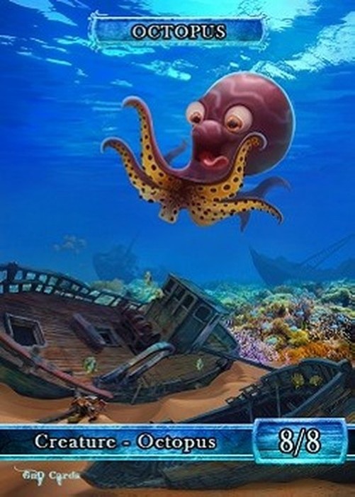 Magic: The Gathering Octopus Token (Blue 8/8) (V.1)