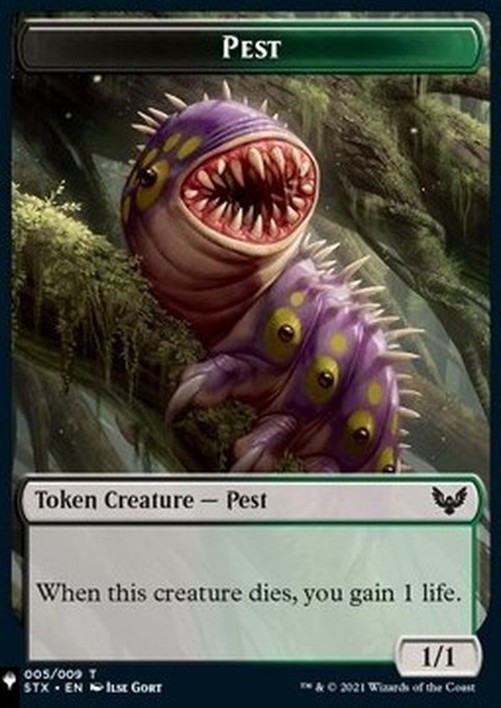 Magic: The Gathering Pest Token (BG 1/1) // Lukka, Wayward Bonder Emblem
