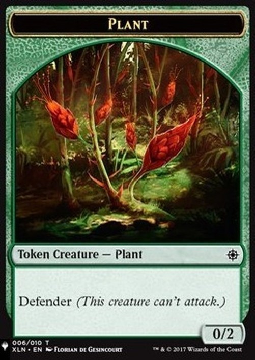 Magic: The Gathering Plant Token (G 0/2) // Chandra, Roaring Flame Emblem