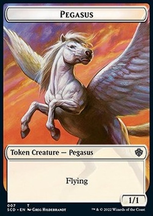 Magic: The Gathering Pegasus Token (W 1/1) // Faerie Token (U 1/1)