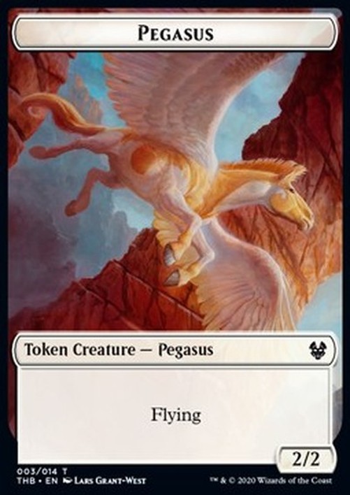 Magic: The Gathering Pegasus Token (W 2/2) // Satyr Token (R 1/1)
