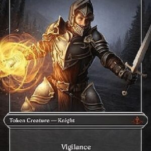Magic: The Gathering Knight Token (White 2/2 Vigilance) (V.2)