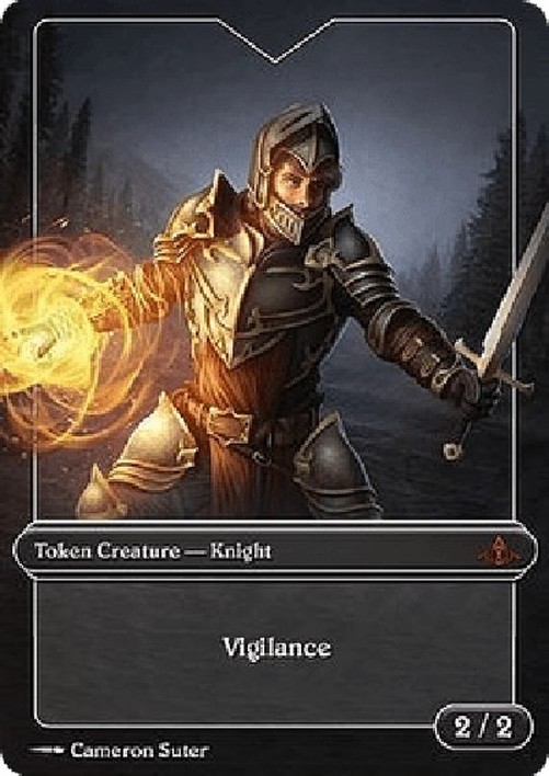 Magic: The Gathering Knight Token (White 2/2 Vigilance) (V.2)
