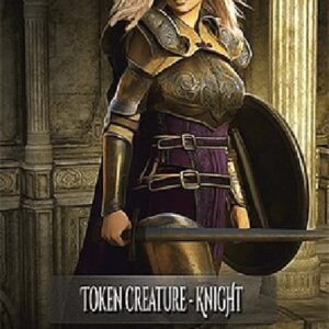 Magic: The Gathering Knight Token (White 2/2 Vigilance) (V.3)