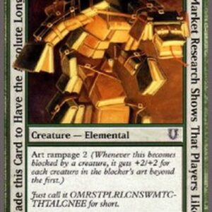 Magic: The Gathering Our Market Research Shows That Players Like Really Long Card Names So We Made this Card to Have the Absolute Longest Card Name Ever Elemental