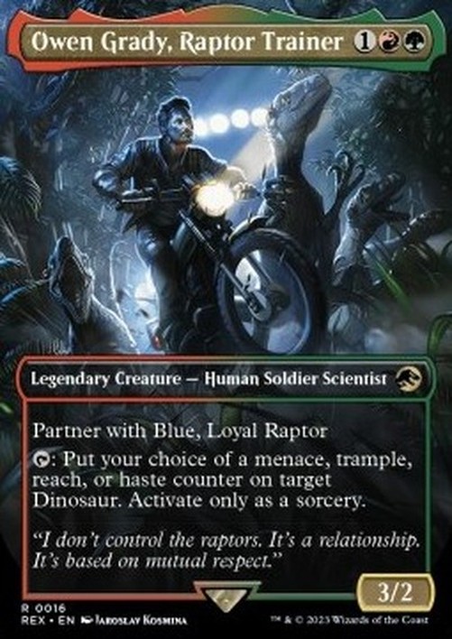 Magic: The Gathering Owen Grady, Raptor Trainer (V.1)