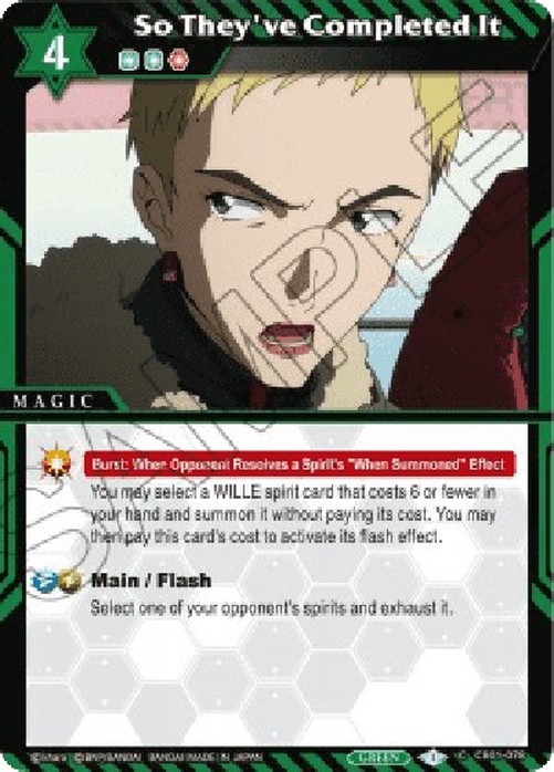 Battle Spirits Saga So They've Completed It