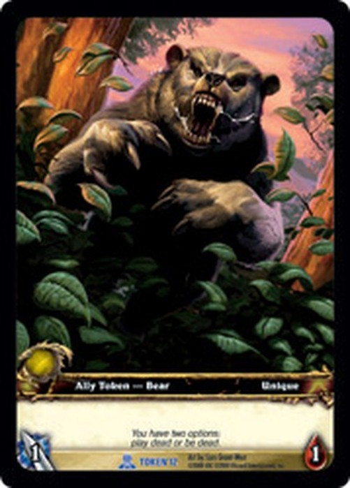World of Warcraft TCG Bear Token
