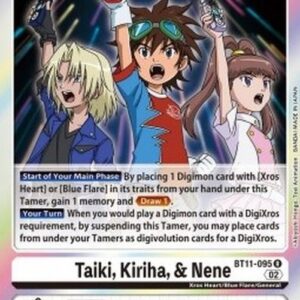 Digimon BT-11P Taiki, Kiriha, & Nene