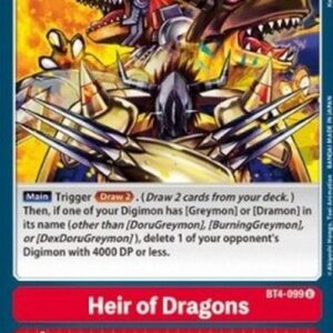Digimon BT-04P Heir of Dragons