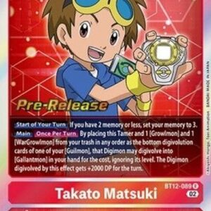 Digimon BT-12P Takato Matsuki