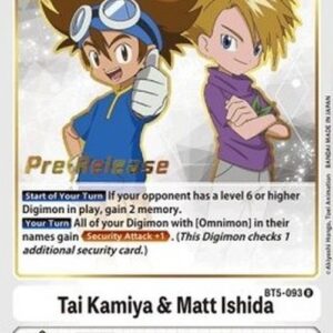 Digimon BT-05P Tai Kamiya & Matt Ishida (-093) (V.1)