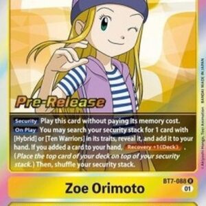 Digimon BT-07P Zoe Orimoto (-088) (V.1)