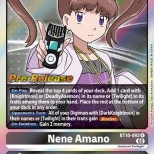 Digimon BT-10P Nene Amano (-092) (V.1)