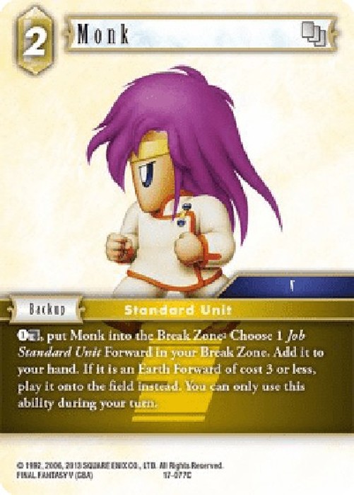 Final Fantasy TCG Monk
