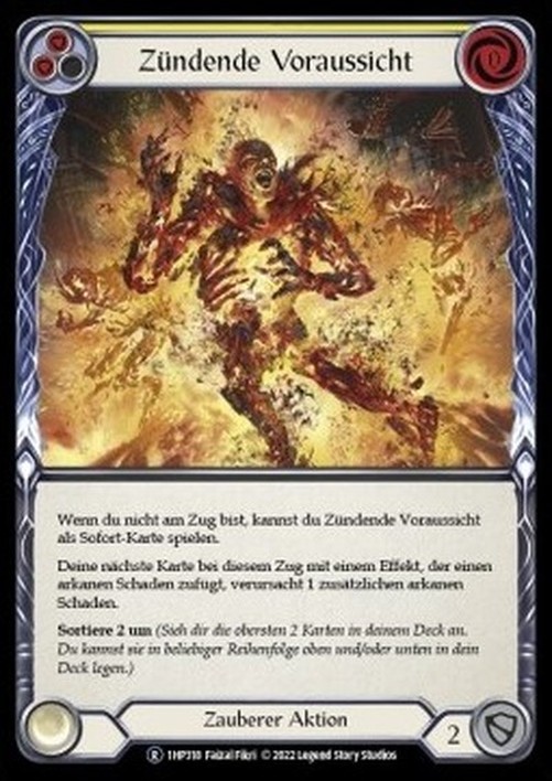 Flesh And Blood 1HP-BL Cindering Foresight (Yellow) French