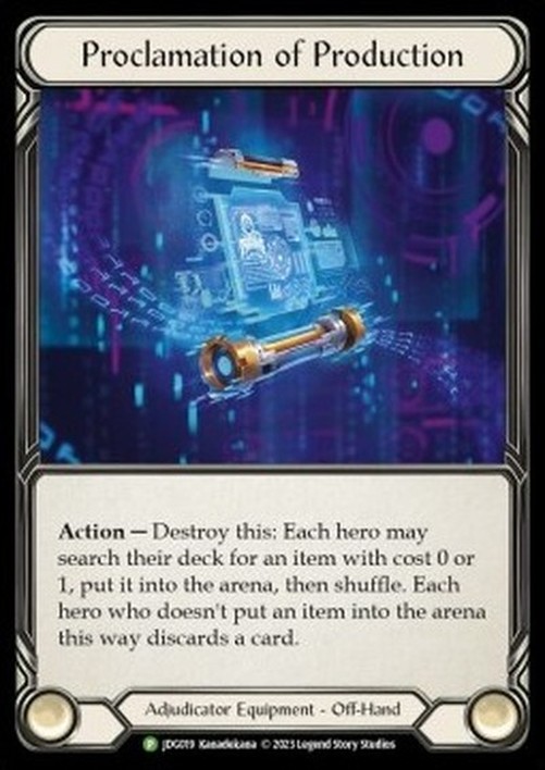 Flesh And Blood JDG Proclamation of Production