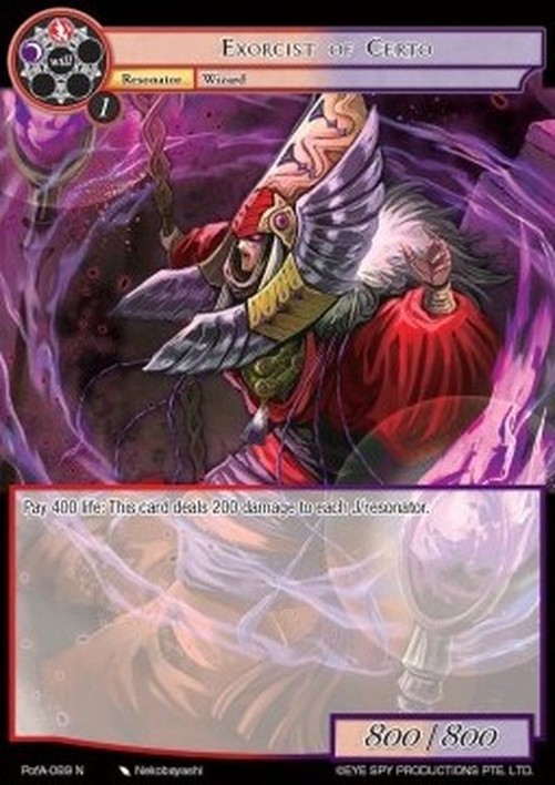 Force of Will POFA Exorcist of Certo