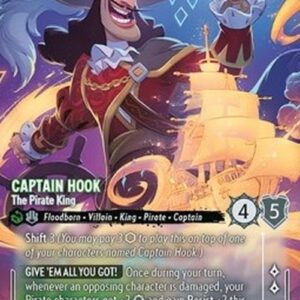 Lorcana 8JAF Captain Hook - The Pirate King (V.2)