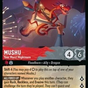 Lorcana 8JAF Mushu - Your Worst Nightmare (V.1)