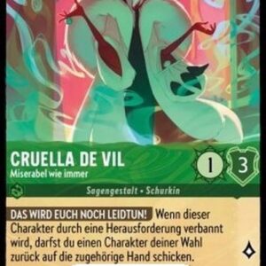 Lorcana 1TFC Cruella De Vil - Miserable As Usual (V.2) German