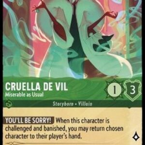 Lorcana 1TFC Cruella De Vil - Miserable As Usual (V.1)