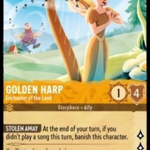 Lorcana 4URS Golden Harp - Enchanter of the Land