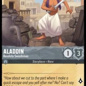 Lorcana 4URS Aladdin - Resolute Swordsman