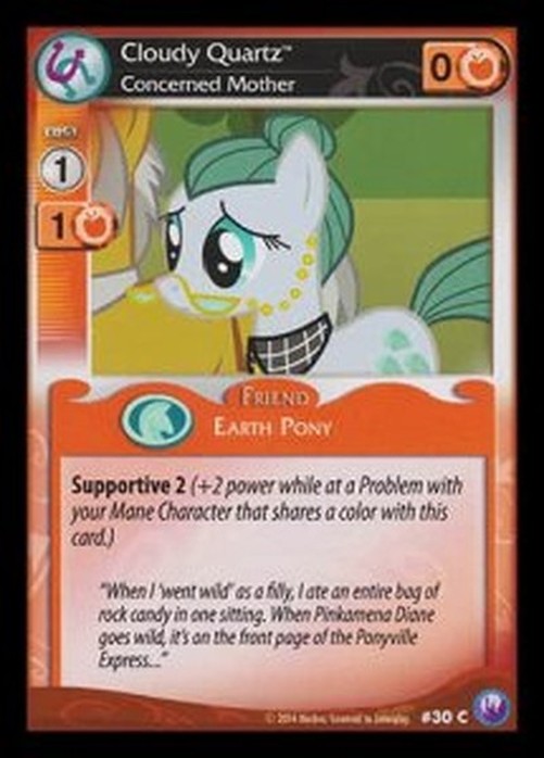 My Little Pony CCG Cloudy Quartz *Concerned Mother*