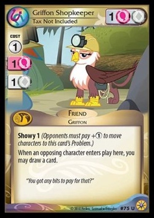 My Little Pony CCG Griffon Shopkeeper *Tax Not Included*