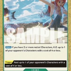 One Piece OP09P Thunder Lance Flip Caliber Phoenix Shot