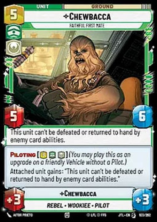 Star Wars Unlimited JTLP Chewbacca, Faithful First Mate (V.1)
