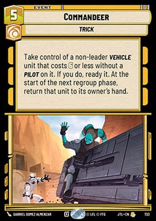 Star Wars Unlimited JTL Commandeer (V.3)