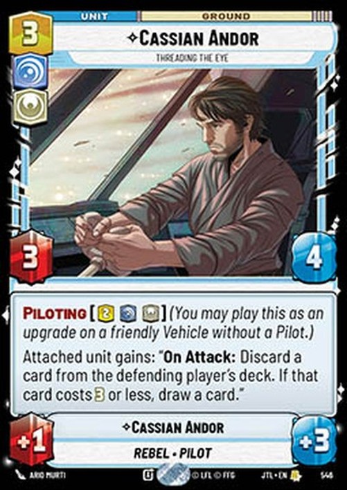 Star Wars Unlimited JTLP Cassian Andor, Threading the Eye (V.2)