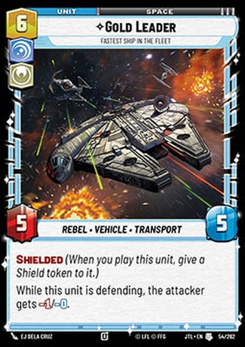 Star Wars Unlimited JTL Gold Leader, Fastest Ship in the Fleet (V.1)