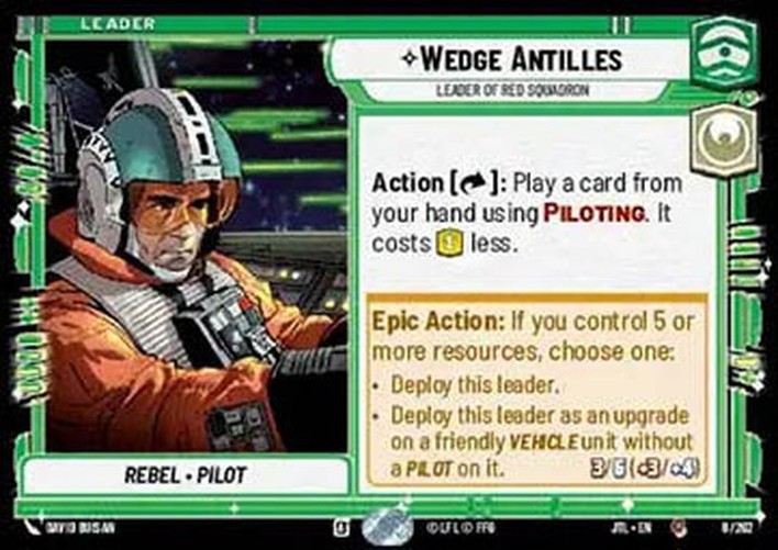 Star Wars Unlimited JTL Wedge Antilles, Leader of Red Squadron