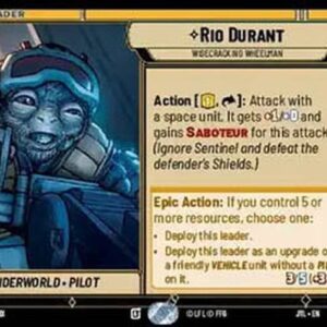 Star Wars Unlimited JTL Rio Durant, Wisecracking Wheelman