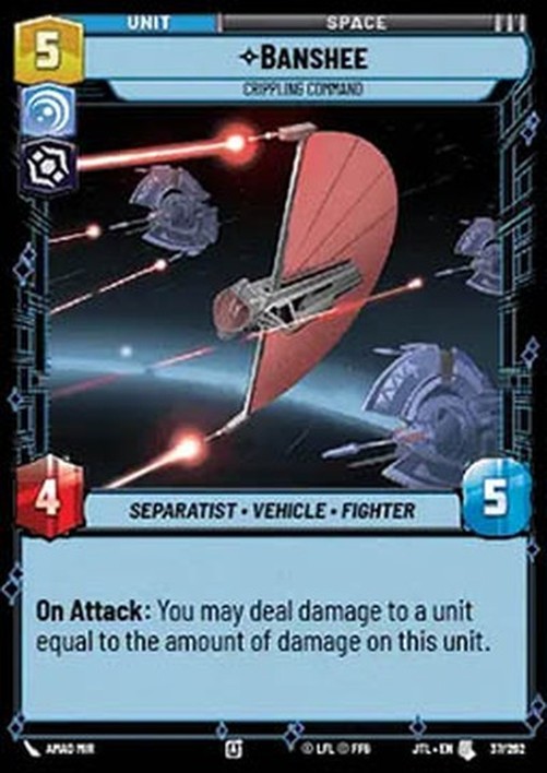 Star Wars Unlimited JTL Banshee, Crippling Command (V.1)